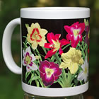 daylily I black mug